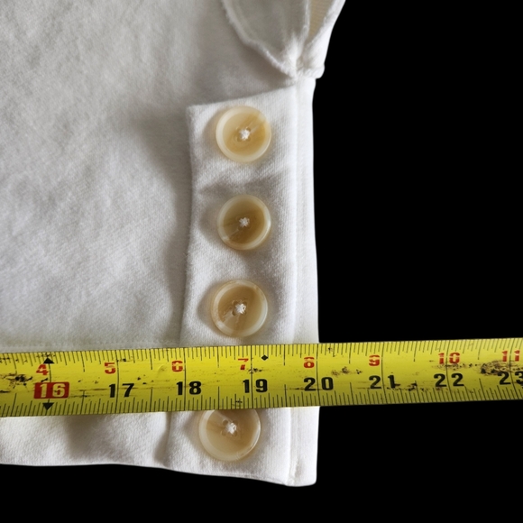 Anthropologie Drop Shoulder Crop Top Ivory Size Small - Picture 13 of 16